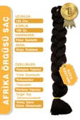 Afrika Zenci Örgüsü Rasta Ve Box Braid için Sentetik Saç - Koyu Kestane thumbnail 2