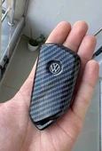 Volkswagen Seat Skoda Siyah Parlak Karbon Anahtar KABI - 2