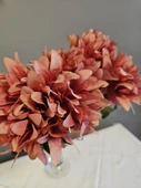 YASİMA 5 DALLI  MERCAN RENGİ ÇAN ÇİÇEĞİ 34 CM EL BUKETI VAZO ARANJMAN DEKOR ÇİÇEĞİ - 2