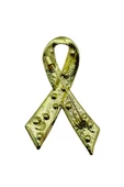 Kristal Taşlı Kanser Destek Kurdele Broş thumbnail 4