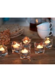 IKEA Glimma Tealight Mum Beyaz Beyaz Kokulu 100 Adet - 5