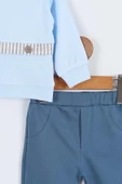Ayı Desenli Uzun Kollu Pamuklu Sweat Pantolon Erkek Bebek Alt Ust Takım Erkek Bebek İkili Takım 2 li - 8