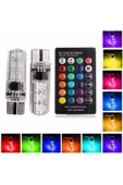 Uzaktan Kumandalı Renkli T10 Led Oto Park Ampulü - 1