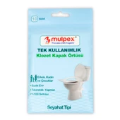 Mulpex Tek Kullanımlık Suda Çözünür Klozet Kapak Örtüsü - 2 x 10 lu Paket | Hijyenik ve Pratik Seyahat Aksesuarı - 2