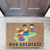 Kapı Önü Paspası Dekoratif Dijital Baskı ÇocuklarP-2720 - 1