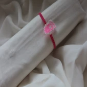 El Yapımı Ayak Miyuki Bileklik (pembe) - 2