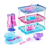 3  Katlı Mutfak Sepeti Mutfak Eşyaları Oyuncak Seti - 1