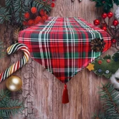 Ekose, Dama, Buffalo Desen Üçgen Püsküllü Ranır - Runner - 3