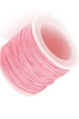 Paraşüt İpi, Bileklik-Kolye örgü ipi 1 mm 50 metre Pembe - 1