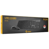 EVEREST KM-515, Siyah, Türkçe Q, Kablolu, Klavye Mouse Set - 5