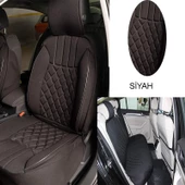 Oto Koltuk Minderi Full Set Takım - Siyah Renk Takmatik Pratik - 2