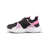 Büyük Kız Çocuk Sneaker - Siyah-Mor, Cırtlı - 2