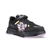 Büyük Kız Çocuk Sneaker - Siyah-Mor, Cırtlı - 3
