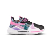 Büyük Kız Çocuk Sneaker - Siyah-Mor, Cırtlı - 1