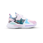 Büyük Kız Çocuk Sneaker - Beyaz-Mor, Cırtlı - 1