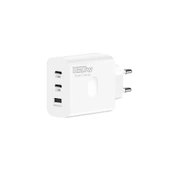 ScHitec 160W 2xType-C + UsbA Quick Charger 5.0 Teknolojili Ev Tipi 3 Çıkışlı Şarj Aleti Başlığı SR40 - 1