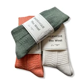 Endémique Studio The Wool Plain Baby Blue-Kadın Çorap - 4