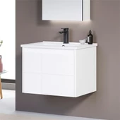 Orka Likya 65 cm Mat Beyaz Banyo Dolabı Takımı thumbnail 2