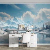Kutuplar Dağ Manzaralı Duvar Kağıdı thumbnail 4