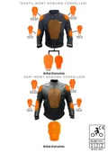 Forte Gt 1084 Babil Full Koruma 4 Mevsim Kışlık Softshell Motosiklet Montu S Beden Siyah - 4