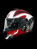 SWAY 865 FULL FACE ENGINE WHITE RED Large - 1