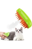 Buharlı Tüy Toplayıcı Yumuşak Kedi Köpek Tarama Fırçası Masaj Tüy Temizleme Bakım Aleti Törpü Makas - 1