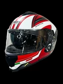 SWAY 865 FULL FACE ENGINE WHITE RED Large - 2