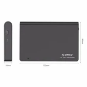 ORICO 2598C3-BK SATA HARİCİ 2.5” TYPE C USB 3.1 HARDDİSK KUTUSU - 1