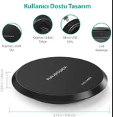 RAVPOWER RP 7.5W+10W Kablosuz Siyah Şarj Cihazı RP-PC063 - 2