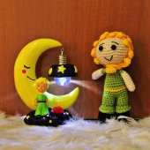 Küçük Prens Işıklı Biblo Küçük Prens Amigurumi Oyuncak - 1