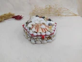 Doğal Deniz Kabuklu Takı Saklama Kutusu Mücevher Kutusu 8266 - 1