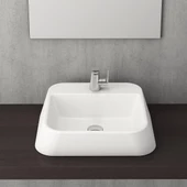 Bocchi Firenze Batarya Banklı Çanak Lavabo Parlak Beyaz 1074-001-0126 - 1