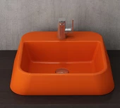 Bocchi Firenze Batarya Banklı Çanak Lavabo Turuncu 1074-012-0126 - 1