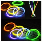 Fosforlu Çubuk Glow Stick Fosforlu Bileklik Neon Işık 100 adet - 4