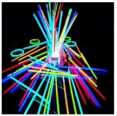 Fosforlu Çubuk Glow Stick Fosforlu Bileklik Neon Işık 100 adet - 5