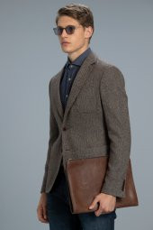 Lufian Erla Spor Blazer Ceket Slim Fit Kahverengi - 2