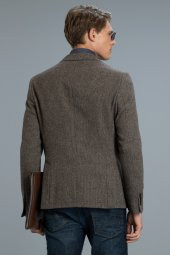Lufian Erla Spor Blazer Ceket Slim Fit Kahverengi - 4