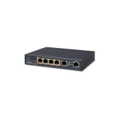 PL-GSD-604HP Yönetilemeyen Masaüstü Tip Switch (Unmanaged Desktop Switch) 4-port 10/100/1000T IEEE 802.3at/af PoE+ injector (Per port 30 watt) (PoE Güç Bütçesi maks. 55 Watt) 2-port 10/100/1000T - 1