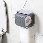 Porsima 2042 Yapışkanlı Banyo Tuvalet Kağıtlığı Wc Peçetelik Kağıtlık Tutucu Tuvalet Kağıdı Organizeri - 4