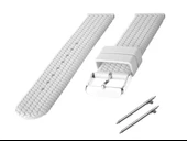 Fado 24  mm Akıllı Pimli  silikon  Baskılı Desenli Beyaz Saat Kordonu Kayışı(77) thumbnail 1