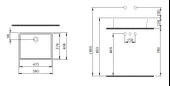 BOCCHİ 1215-029-0125 Bocchi Milano Çanak Lavabo 50 cm Mat Buz Mavi - 2