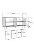 DEMONTE DECOR DARKDH (KB150) KONSOL ANTRASİT HAZERAN ALTIN - 7