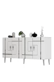 DEMONTE DECOR LİNEDD (KB150) KONSOL BEYAZ-GÜMÜŞ - 5