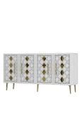 DEMONTE DECOR DOMEDD (KB150) KONSOL BEYAZ-ALTIN - 6