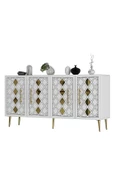 DEMONTE DECOR DOMEDD (KB150) KONSOL BEYAZ-ALTIN - 4