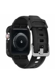 Spigen Apple Watch Serisi 44mm / 45mm Ile Uyumlu Kılıf Rugged Armor Pro (KAYIŞ KILIF) Black - 062cs25324 - 7