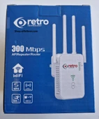 Retro RT-U10-300M 2.4GHZ 300Mbps Access Point Repeater Router Mod 3 Fonksiyonlu Menzil Genişletici - 1
