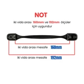 50 Adet Eymen Lüks Siyah Metal Mobilya Kulpu 160mm - 192mm - 3