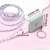 Periboia Pratik Taşınabilir Çanta Boy Anahtarlıklı Mezura Metre Ölçü Aparatı (150 cm) - 4