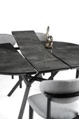 Erezoğulları Mobilya Roza Norte Yuvarlak HighGloss Mutfak Masa Sandalye Takımı 120cm - 4